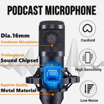 将图片加载到图库查看器，CofeLife Podcast Equipment Bundle, BM800 Podcast Microphone Bundle with V8s Voice Changer, Condenser Microphone Recording Studio Package for Podcasting Live Streaming Singing PC Mobile TikTok YouTube
