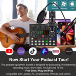 将图片加载到图库查看器，CofeLife Podcast Equipment Bundle, BM800 Podcast Microphone Bundle with V8s Voice Changer, Condenser Microphone Recording Studio Package for Podcasting Live Streaming Singing PC Mobile TikTok YouTube
