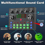 将图片加载到图库查看器，CofeLife Podcast Equipment Bundle, BM800 Podcast Microphone Bundle with V8s Voice Changer, Condenser Microphone Recording Studio Package for Podcasting Live Streaming Singing PC Mobile TikTok YouTube
