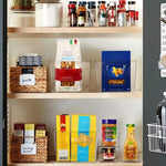 将图片加载到图库查看器，SKTEET Set of 8 Clear Plastic Storage Bins, 4 Large and 4 Small Stackable Storage Containers for Pantry Organization and Kitchen Storage Bins,Home Edit and Cabinet Organizers
